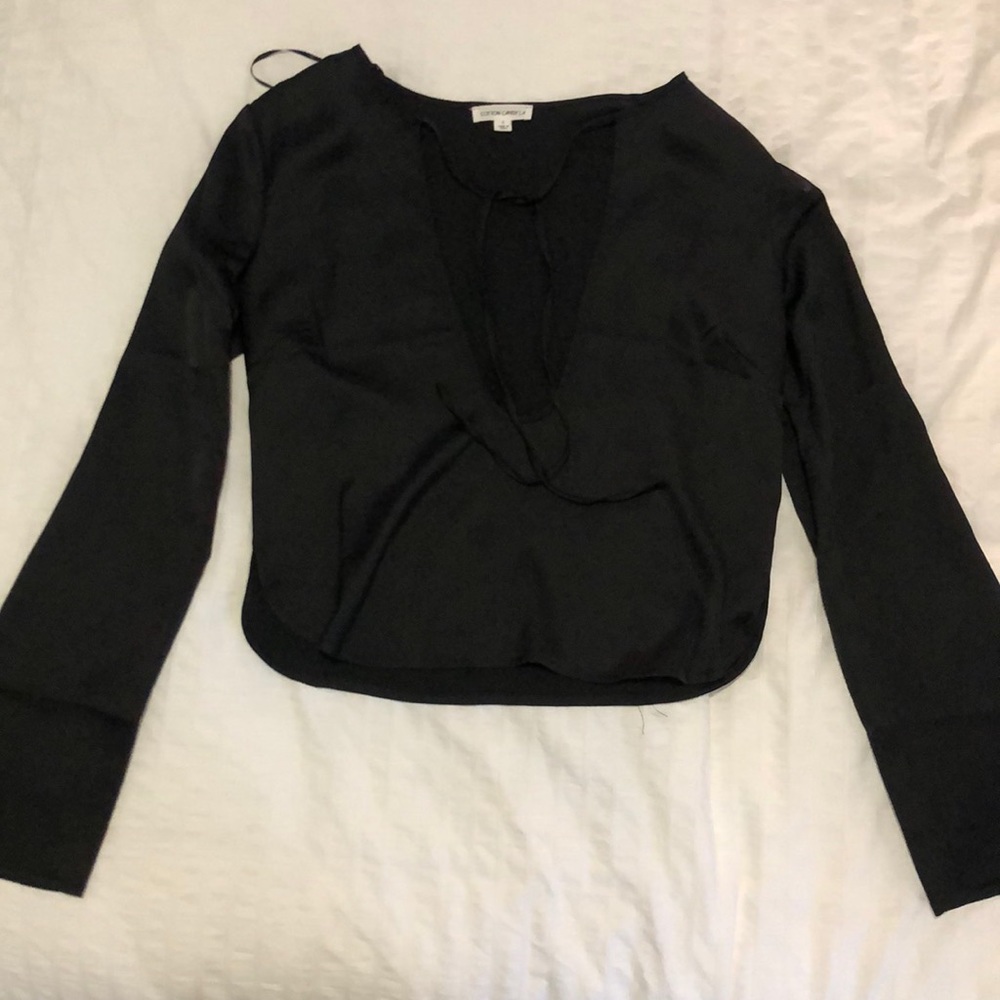 Silky long sleeve blouse
